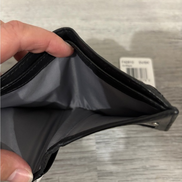 Vintage Coach Black Leather Bifold Card wallet - Picture 7 of 8